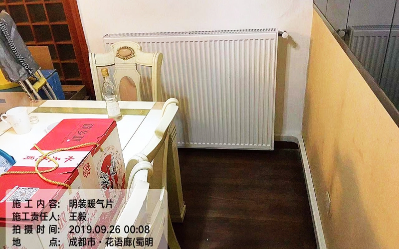 【花语廊2-1-1039】德国威能明装暖气片安装施工