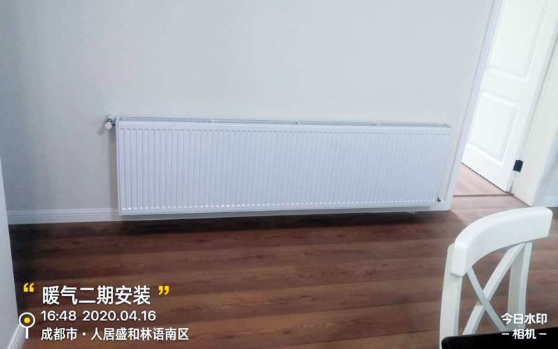 【人居盛和林语南区4-1-1005】德国菲斯曼暗装暖气片安装施工