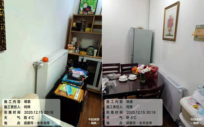 【水木光华17-1-304】德国威能明装暖气片安装施工