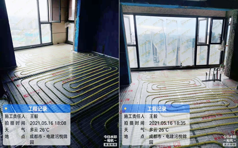 【电建洺悦锦园1-4501】德国威能地暖安装施工案例