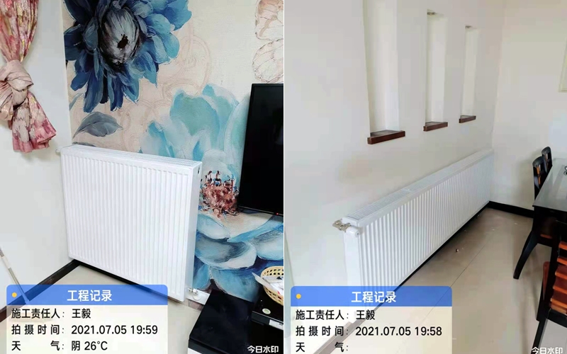 【望园居3-3-号】德国威能明装暖气片安装施工