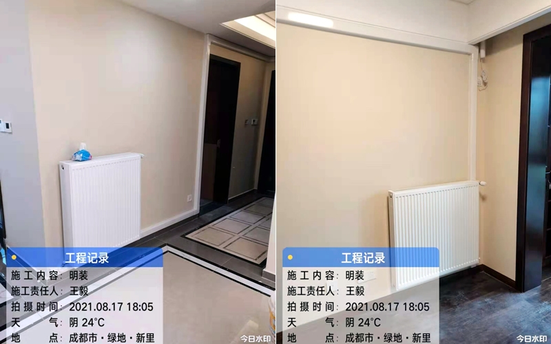 【绿地新里城6-2-301】德国威能明装暖气片安装施工