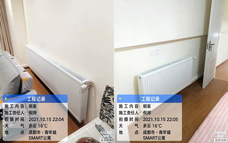 【嘉年华青年城8-23--】意大利贝雷塔明装暖气片安装施工