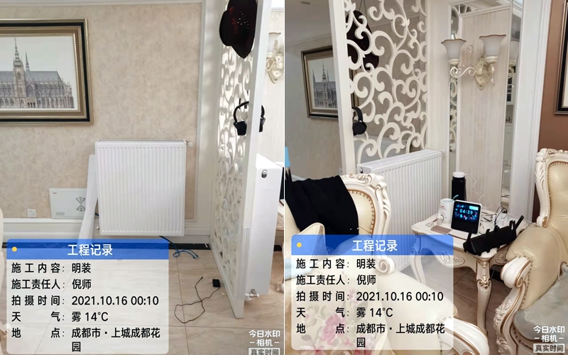 【上城成都花园4-3-1103】德国威能明装暖气片安装施工