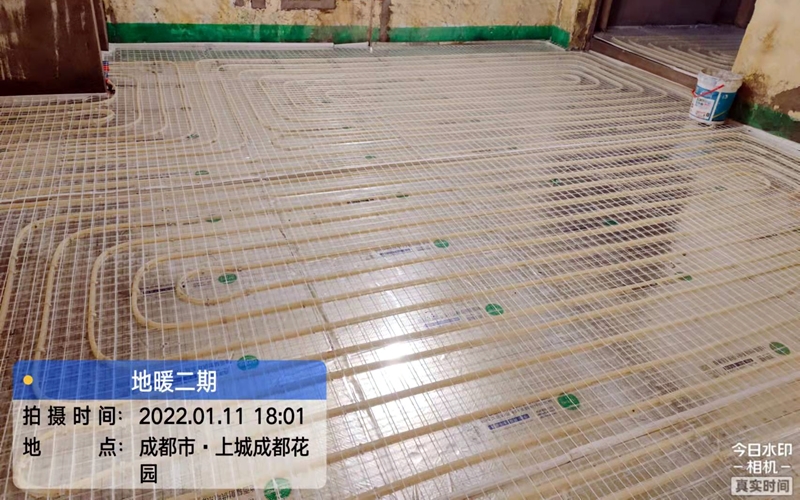 【上城成都花园6-2-104】德国威能地暖安装施工案例