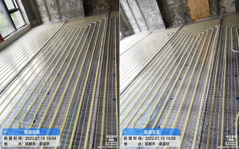 【蔚蓝轩A区1期2-1-503】德国威能地暖安装施工案例