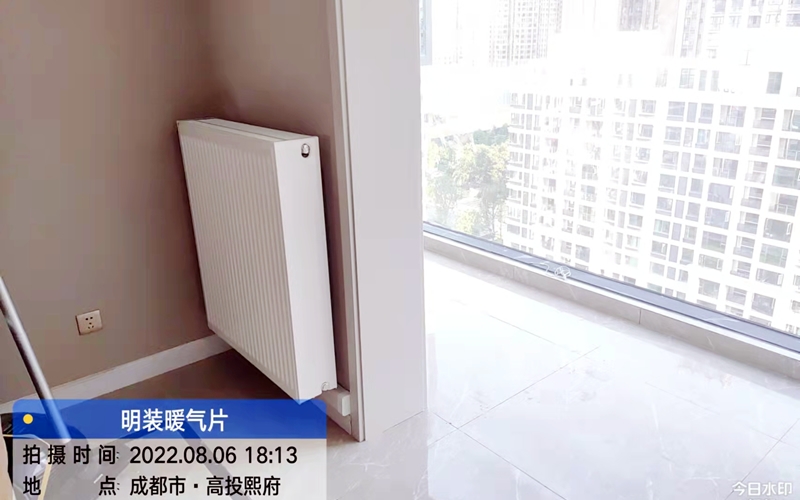 【高投熙悦府1-2-1301】德国威能明装暖气片安装施工