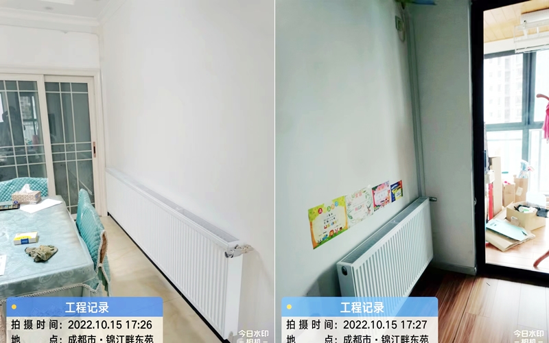 【东苑F区3-2203】德国威能明装暖气片安装施工