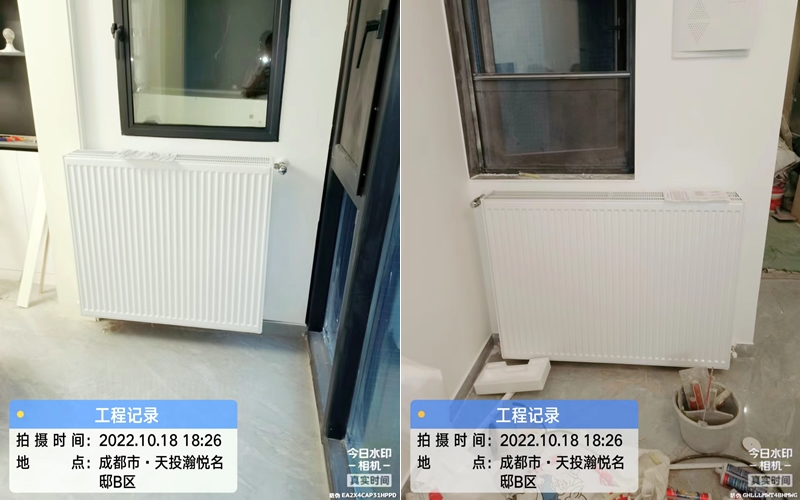 【天投瀚悦名邸B区1-1----】德国威能暗装暖气片安装施工
