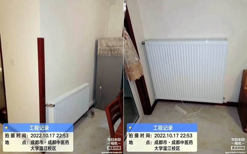 【越鞠苑5-2-202】德国威能明装暖气片安装施工