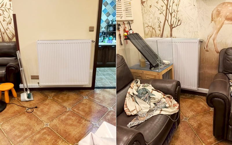 【世茂城2期21-3-602】德国威能明装暖气片安装施工